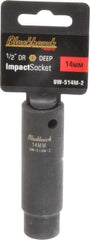 Blackhawk by Proto - 1/2" Drive 14mm Deep Impact Socket - 6 Points, 3-5/16" OAL - Eagle Tool & Supply