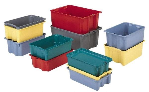 LEWISBins+ - 500 Lb Load Capacity Yellow Fiberglass Tote Container - Stacking, Nesting, 24.1" Long x 11.4" Wide x 6.9" High - Eagle Tool & Supply