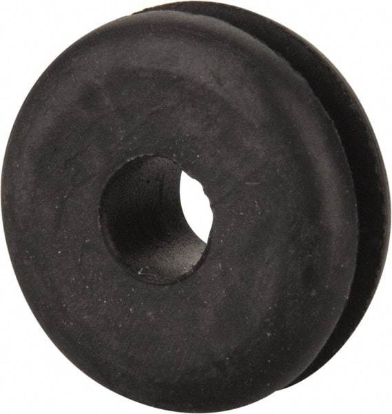 Made in USA - 1" OD, 3/8" Thick Military Specification Grommet - Buna-N Rubber, 3/4" Slot Diam x 1/8" Slot Width - Eagle Tool & Supply