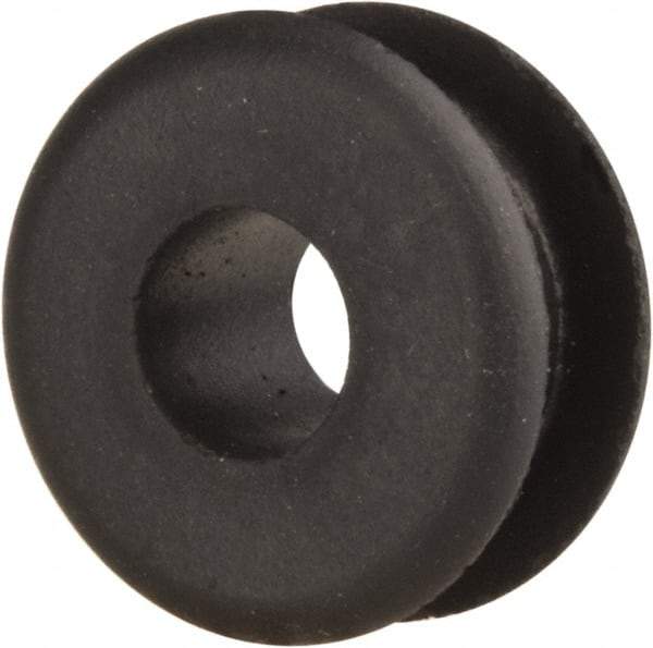 Made in USA - 5/8" OD, 5/16" Thick Military Specification Grommet - Buna-N Rubber, 7/16" Slot Diam x 3/16" Slot Width - Eagle Tool & Supply