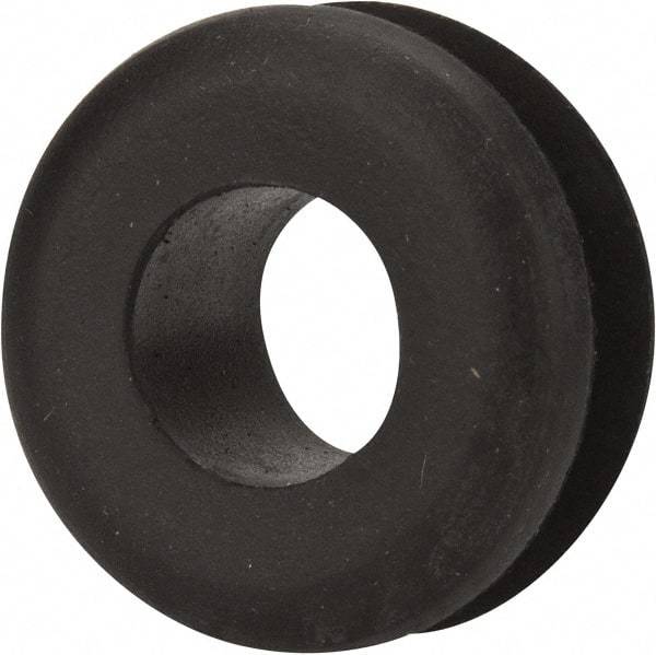 Made in USA - 15/16" OD, 7/16" Thick Military Specification Grommet - Buna-N Rubber, 11/16" Slot Diam x 3/16" Slot Width - Eagle Tool & Supply