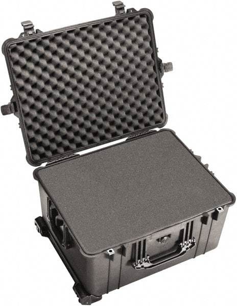 Pelican Products, Inc. - 19-11/16" Wide x 11-7/8" High, Clamshell Hard Case - Black, Polypropylene - Eagle Tool & Supply