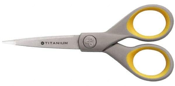 Clauss - 2" LOC, 5" OAL Titanium Standard Scissors - Ambidextrous, Straight Handle, For General Purpose Use - Eagle Tool & Supply