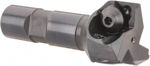 Value Collection - 1-1/2" Cut Diam, 0.656" Max Depth of Cut, 3/4" Shank Diam, 3-1/4" OAL, Indexable Square Shoulder End Mill - TPC 32..., TPG 32., TPU 32. Inserts, Weldon Shank - Eagle Tool & Supply
