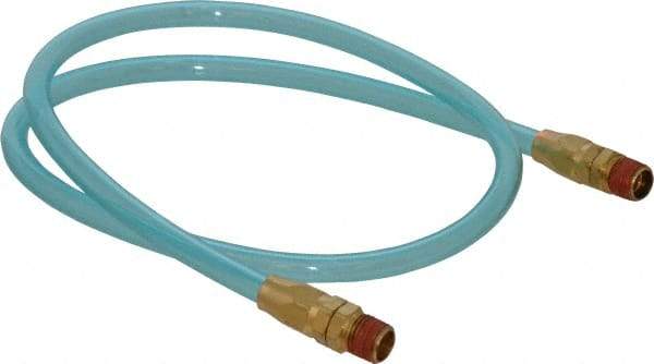 Coilhose Pneumatics - 1/4" ID 3' Long Lead-In Whip Hose - MNPT Swivel x MNPT Swivel Ends, 140 Working psi, -20 to 165°F, 1/4" Fitting, - Eagle Tool & Supply