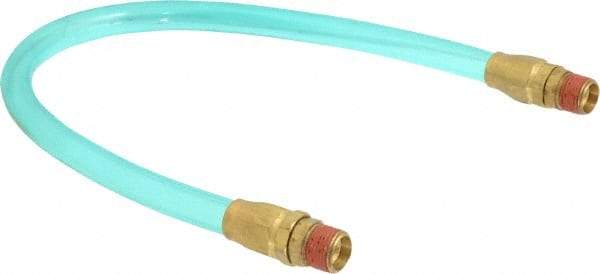 Coilhose Pneumatics - 3/8" ID 1-1/2' Long Lead-In Whip Hose - MNPT Swivel x MNPT Swivel Ends, 140 Working psi, -20 to 165°F, 3/8" Fitting, - Eagle Tool & Supply