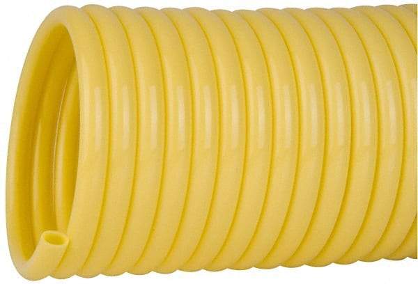 Coilhose Pneumatics - 1/4" ID, 100' Long, Yellow Nylon Coiled & Self Storing Hose - 185 Max psi, No Fittings - Eagle Tool & Supply