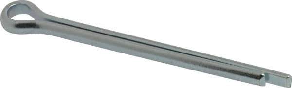 Value Collection - 1/4" Diam x 3" Long Extended Prong Cotter Pin - Grade 2, Zinc-Plated, Steel - Eagle Tool & Supply