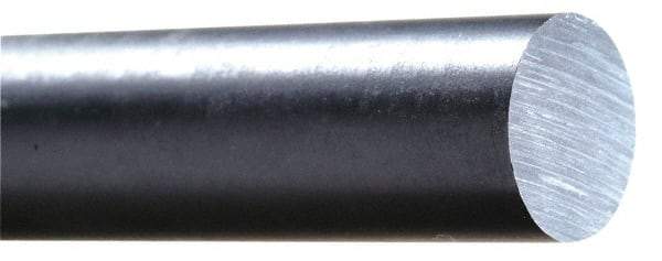 Made in USA - 2' Long, 3-1/2" Diam, Acetal Plastic Rod - Black - Eagle Tool & Supply