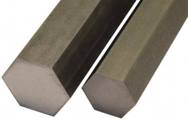 Value Collection - 7/8" Width Across Flats x 3' Long, Steel Hexagon Bar - Material Specification 1018 - Eagle Tool & Supply