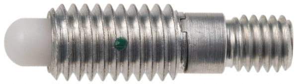 Gibraltar - 1/4-20, 1/2" Thread Length, 0.144" Max Plunger Diam, 0.5 Lb Init to 2.5 Lb Final End Force, Knob Handle Plunger - Knobless Threaded Stud, 5/8" Body Length, 1/8" Length Under Head/Shoulder, 1/8" Plunger Projection - Eagle Tool & Supply