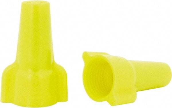 Ideal - 2, 18 to 3, 12 AWG, 600 Volt, Flame Retardant, Wing Twist on Wire Connector - Yellow, 221°F - Eagle Tool & Supply