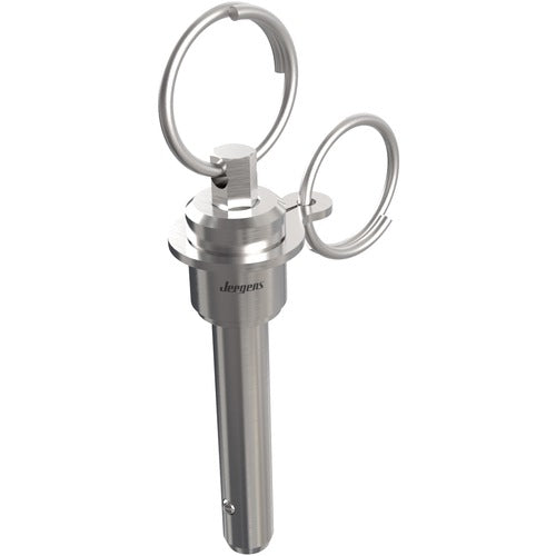 3/16″ Pin Diameter, 1-1/2″ Grip Length, Double Acting Ring Handle Kwik-Lok Pin, Stainless Steel