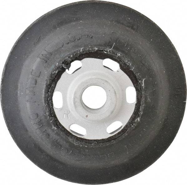 Made in USA - 4-1/2" Diam Disc Backing Smooth Backing Pad - 5/8" Shank Diam, Medium Density, 11,000 RPM - Eagle Tool & Supply