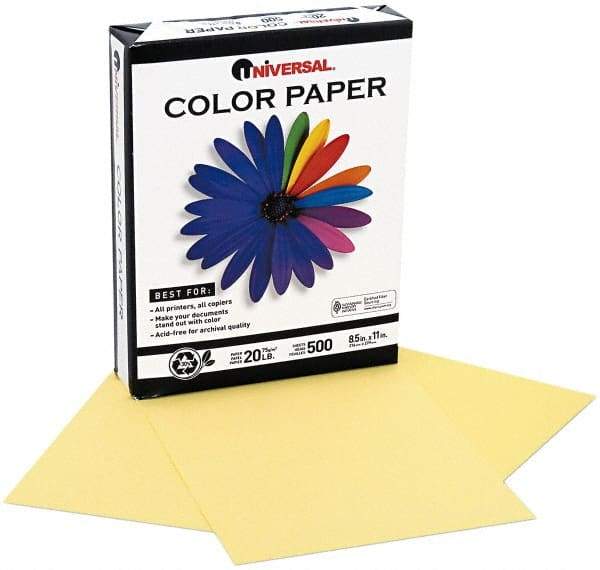 UNIVERSAL - 8-1/2" x 11" Canary Copy Paper - Use with Laser Printers, Copiers, Offset Presses, Spirit Duplicators - Eagle Tool & Supply