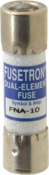 Cooper Bussmann - 125 VAC, 10 Amp, Time Delay Pin Indicator Fuse - Fuse Holder Mount, 1-1/2" OAL, 10 at AC kA Rating, 13/32" Diam - Eagle Tool & Supply