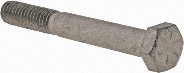 Armor Coat - 5/16-18 UNC, 2-1/2" Length Under Head Hex Head Cap Screw - Partially Threaded, Grade 8 Steel, 1/2" Hex - Eagle Tool & Supply