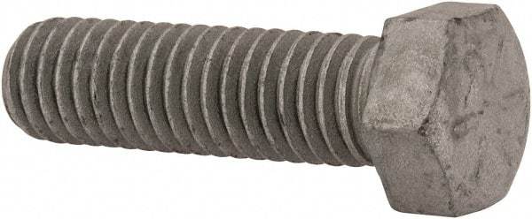 Armor Coat - 7/16-14 UNC, 1-1/2" Length Under Head Hex Head Cap Screw - Fully Threaded, Grade 8 Steel, 5/8" Hex - Eagle Tool & Supply