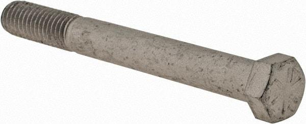 Armor Coat - 7/16-14 UNC, 4" Length Under Head Hex Head Cap Screw - Partially Threaded, Grade 8 Steel, 5/8" Hex - Eagle Tool & Supply