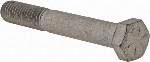 Armor Coat - 1/2-13 UNC, 3-1/2" Length Under Head Hex Head Cap Screw - Partially Threaded, Grade 8 Steel, 3/4" Hex - Eagle Tool & Supply