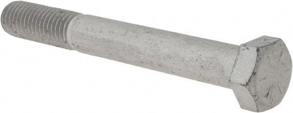 Armor Coat - 5/8-11 UNC, 5" Length Under Head Hex Head Cap Screw - Partially Threaded, Grade 8 Steel, 15/16" Hex - Eagle Tool & Supply