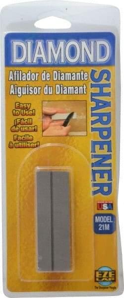 Eze Lap - 3" Long x 1" Wide x 1/4" Thick, Diam ond Sharpening Stone - Flat, 400 Grit, Medium Grade - Eagle Tool & Supply