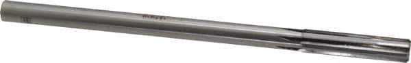 Made in USA - 0.473" Carbide-Tipped 6 Flute Chucking Reamer - Straight Flute, 7/16" Straight Shank, 2" Flute Length, 8" OAL - Eagle Tool & Supply