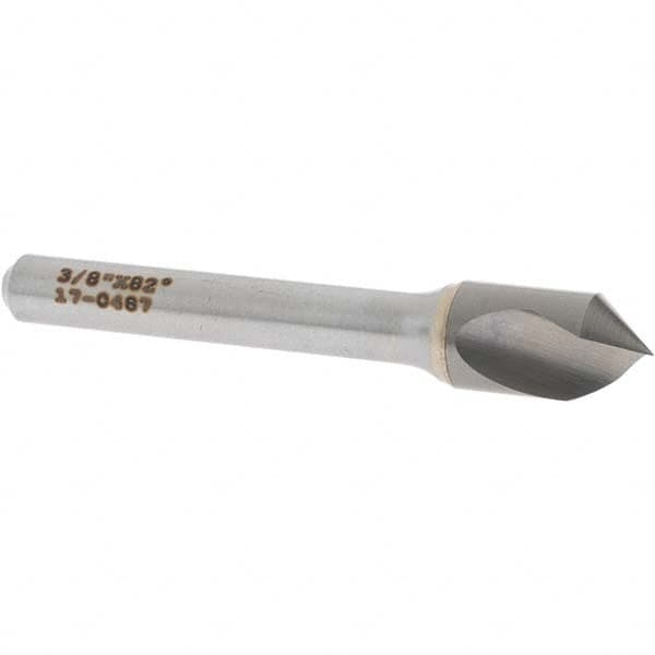 OSG - 3/8" Head Diam, 1/4" Shank Diam, 1 Flute 82° Solid Carbide Countersink - Eagle Tool & Supply
