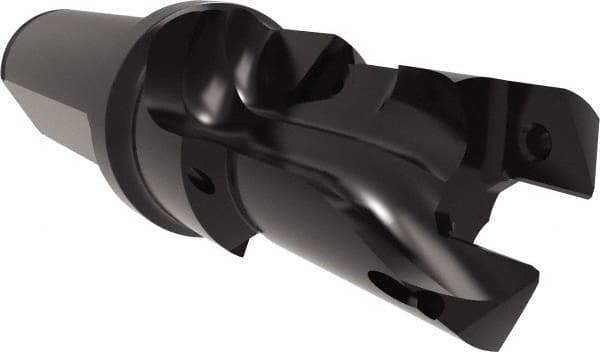 Allied Machine and Engineering - 22 to 24mm Diam, Straight Shank, 25.4mm Body Shank Diam, Combo Chamfer and Countersink Drill - TCMT 110204 Insert, 117.87mm OAL - Eagle Tool & Supply