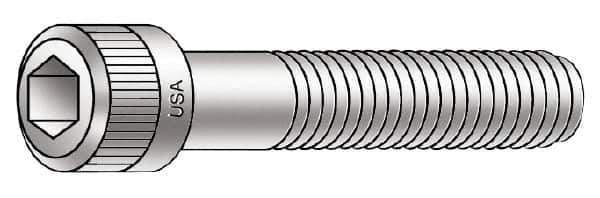 Armor Coat - #8-32 UNC Hex Socket Drive, Socket Cap Screw - Alloy Steel, Armor Coat Finish, Partially Threaded, 1-1/4" Length Under Head - Eagle Tool & Supply