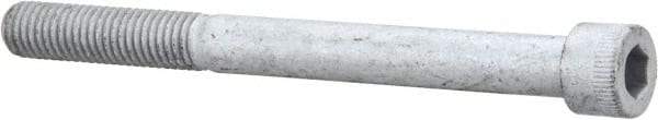 Armor Coat - 1/2-13 UNC Hex Socket Drive, Socket Cap Screw - Alloy Steel, Armor Coat Finish, Partially Threaded, 5-1/2" Length Under Head - Eagle Tool & Supply