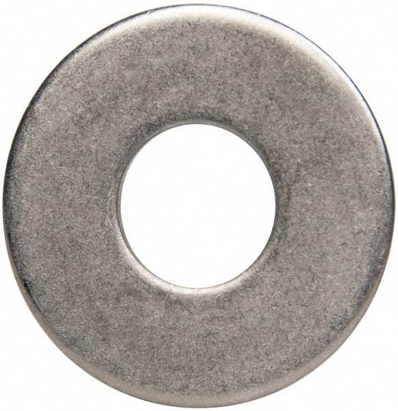 Made in USA - 7/16" Screw, Grade 300 Stainless Steel Standard Flat Washer - 1/2" ID x 1-1/4" OD, 0.064" Thick, Plain Finish, Meets Military Specifications - Eagle Tool & Supply