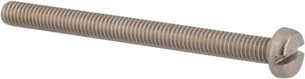 Value Collection - M3x0.50, 35mm Length Under Head Slotted Drive Machine Screw - Cheese Head, Grade 4.8 Steel, Zinc-Plated Finish, Without Washer - Eagle Tool & Supply