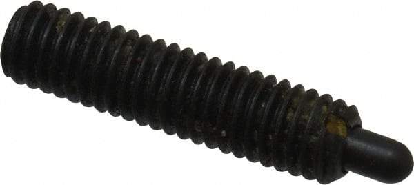 Jergens - 10-32, 3/4" Thread Length, 1/8" Plunger Projection, Steel Threaded Spring Plunger - 0.093" Max Plunger Diam, 3/4" Plunger Length, 2.9 Lb Init End Force, 11.1 Lb Final End Force, 3/32" Hex - Eagle Tool & Supply