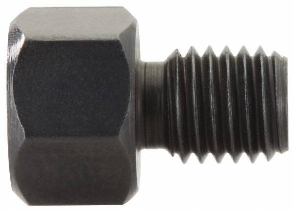 Gibraltar - 15/16" OAL, 3/8" Head Height, Low Carbon Steel, Threaded Rest Button - Black Oxide Coating, 1/2-20 Thread, 3/4" Hex - Eagle Tool & Supply