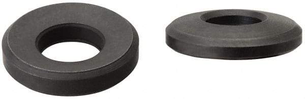 Jergens - 1-1/8" Bolt, Black Oxide, Steel, Spherical Washer Assembly - 1-7/32" Female, 1-5/32" Male Inside x 2-1/4" OD, 5/8" Thick, 3-1/2" Radius - Eagle Tool & Supply