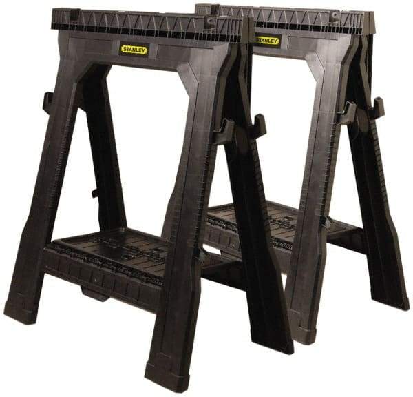 Stanley - Folding Sawhorse - 1" Long x 27.3" Wide x 32" High, Twin Pack - Eagle Tool & Supply