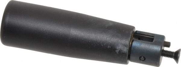 Elesa - M4x0.7 Stem, Revolving (Folding) Handwheel & Machine Handle - Technopolymer Cylindrical Handle, Steel Stem, 2.56" Handle Length, 3.27" OAL - Eagle Tool & Supply