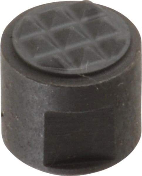 Fairlane - 10-32 Thread, 3/8" Diam, 3/8" High, Threaded, Extra Fine Tooth Grade Diamond Serration Tooth Pattern, Carbide Tipped, Round Positioning Gripper - 3/16" Flat Width, Uncoated - Eagle Tool & Supply