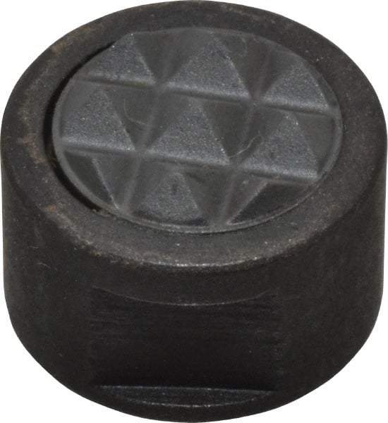 Fairlane - 10-32 Thread, 1/2" Diam, 3/8" High, Threaded, Fine Tooth Grade Diamond Serration Tooth Pattern, Carbide Tipped, Round Positioning Gripper - 3/16" Flat Width, Uncoated - Eagle Tool & Supply