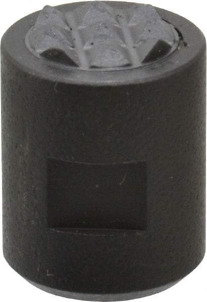 Fairlane - 10-32 Thread, 1/2" Diam, 0.651" High, Threaded, Fine Tooth Grade Diamond Serration Tooth Pattern, Carbide Tipped, Round Positioning Gripper - 3/16" Flat Width, Uncoated - Eagle Tool & Supply
