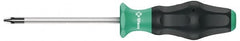 Wera - #1 Point, 3-1/8" Blade Length, Pozidriv Screwdriver - Eagle Tool & Supply