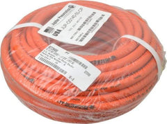 PRO-SOURCE - 1/4" ID x 15/32" OD 50' Long Multipurpose Air Hose - MNPT x MNPT Ends, 300 Working psi, 23 to 150°F, 1/4" Fitting, Orange - Eagle Tool & Supply