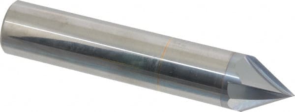 Accupro - 3/4" Diam 4 Flute Single End Solid Carbide Chamfer Mill - Eagle Tool & Supply