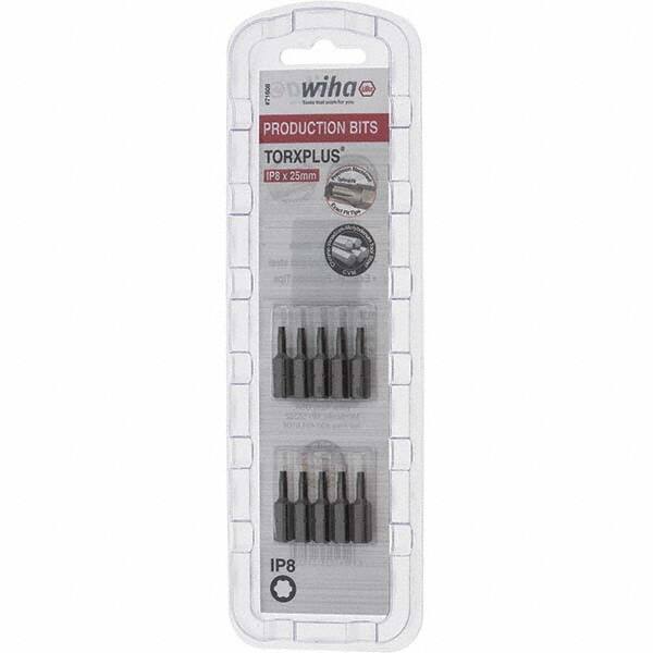 Wiha - 1/4" Drive IP8 Torx Plus Screwdriver Bit - 1" OAL, Insert Bit - Eagle Tool & Supply