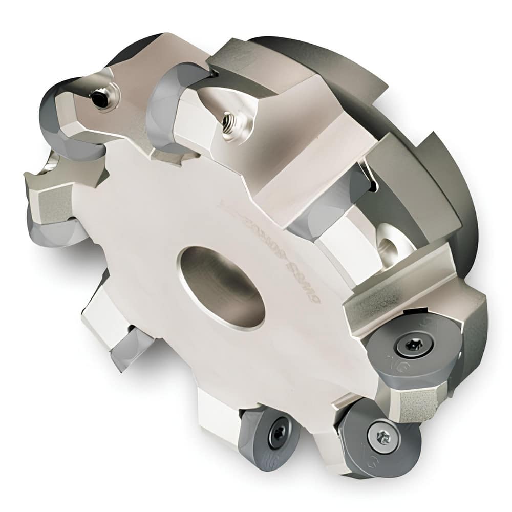 Indexable Copy Face Mills; Maximum Depth Of Cut: 0.2000 in; Compatible Insert Size Code: RPLB25; Arbor Hole Diameter (mm): 1.50; Maximum Ramping Angle: 3.5 ™; Overall Height (mm): 2.5000 in; Series: 5W6S; Number of Cutter Inserts: 8; Cutter Style: 5W6S;