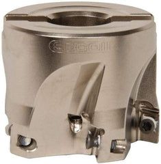 Seco - 5 Inserts, 2" Cut Diam, 3/4" Arbor Diam, 0.433" Max Depth of Cut, Indexable Square-Shoulder Face Mill - 0/90° Lead Angle, 1.57" High, XO.X 1204.. Insert Compatibility, Through Coolant, Series Super Turbo - Eagle Tool & Supply