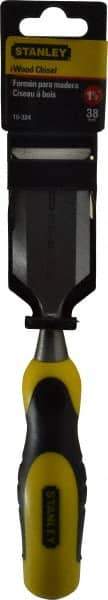 Stanley - 9" OAL x 1-1/2" Blade Width Wood Chisel - 1-1/2" Tip, Polypropylene Handle - Eagle Tool & Supply