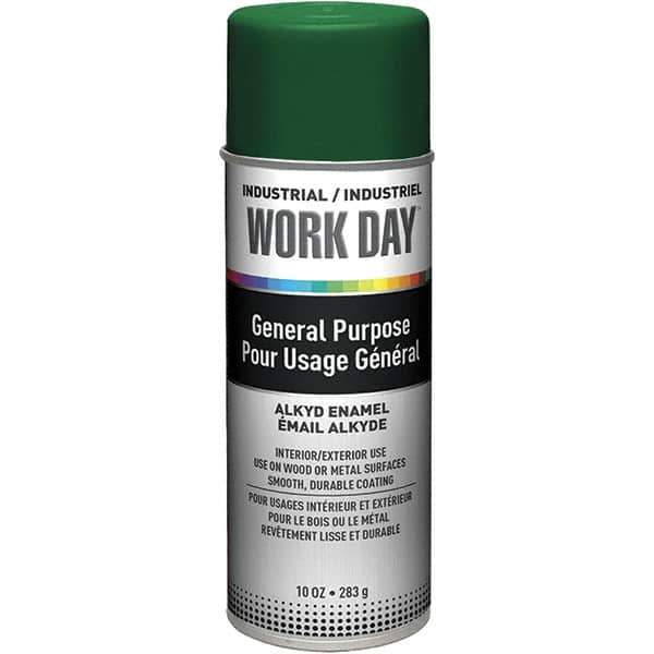 Krylon - Green, Gloss, Enamel Spray Paint - 9 to 13 Sq Ft per Can, 10 oz Container, Use on Ceramics, Glass, Metal, Plaster, Wood - Eagle Tool & Supply
