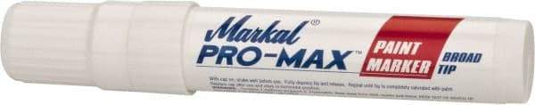 Markal - White Paint Marker - Broad Tip, Alcohol Base Ink - Eagle Tool & Supply